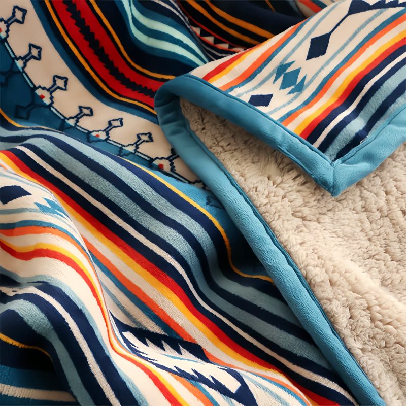 Manta Geométrica de Textura Macia Geometric Soft Throw Blanket