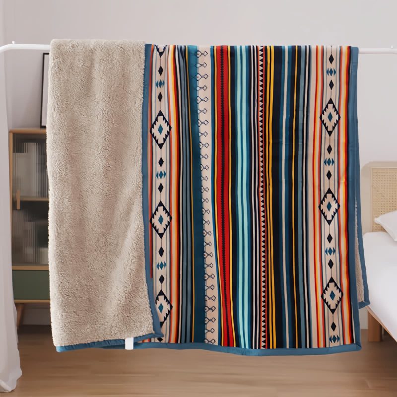 Manta Geométrica de Textura Macia Geometric Soft Throw Blanket