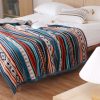 Manta Geométrica de Textura Macia Geometric Soft Throw Blanket