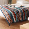 Manta Geométrica de Textura Macia Geometric Soft Throw Blanket