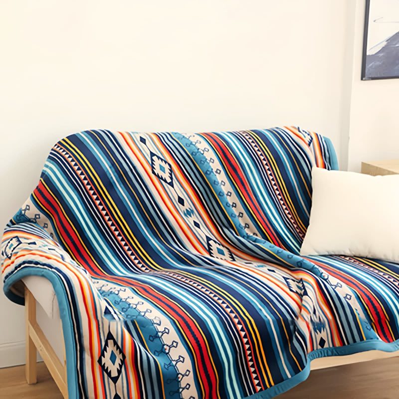 Manta Geométrica de Textura Macia Geometric Soft Throw Blanket