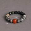 Schutzarmband aus Goldglanz-Obsidian und Rotem Achat Gold Sheen Obsidian Red Agate Protection Bracelet