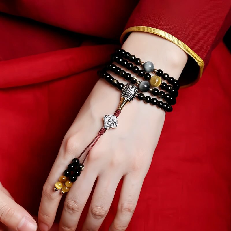Gold Sheen Obsidian Tiger Eye Wealth Bracelet Gold Sheen Obsidian Tiger Eye Wealth Bracelet