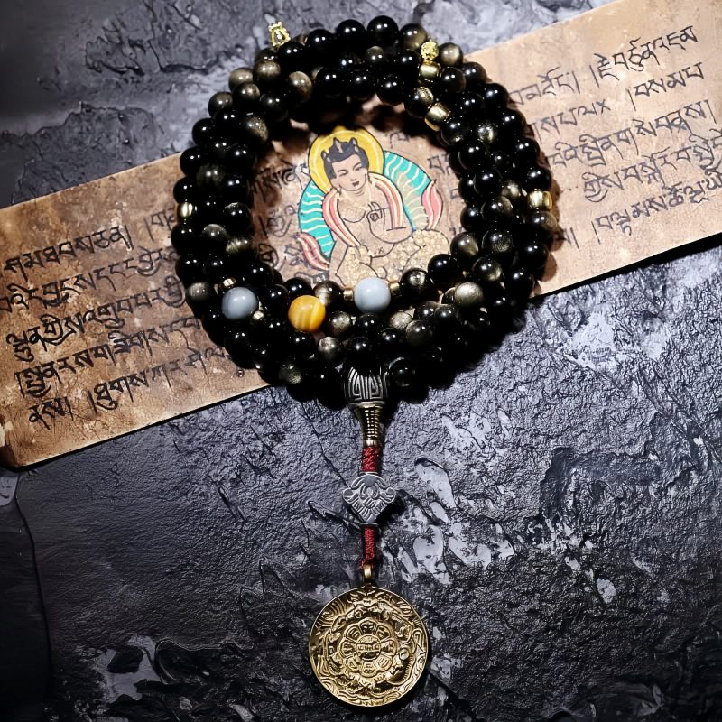 Gold Sheen Obsidian Tiger Eye Wealth Bracelet Gold Sheen Obsidian Tiger Eye Wealth Bracelet