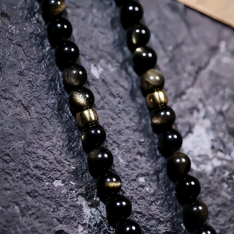 Gold Sheen Obsidian Tiger Eye Wealth Bracelet Gold Sheen Obsidian Tiger Eye Wealth Bracelet
