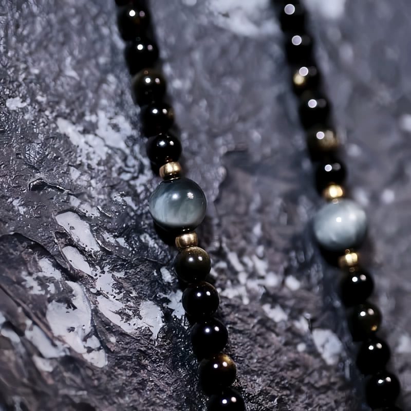 Gold Sheen Obsidian Tiger Eye Wealth Bracelet Gold Sheen Obsidian Tiger Eye Wealth Bracelet