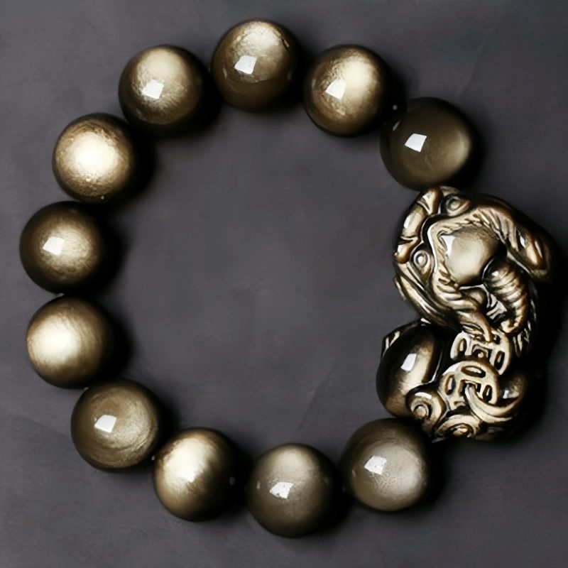 Golden Obsidian PiXiu Protection Bracelet Golden Obsidian PiXiu Protection Bracelet