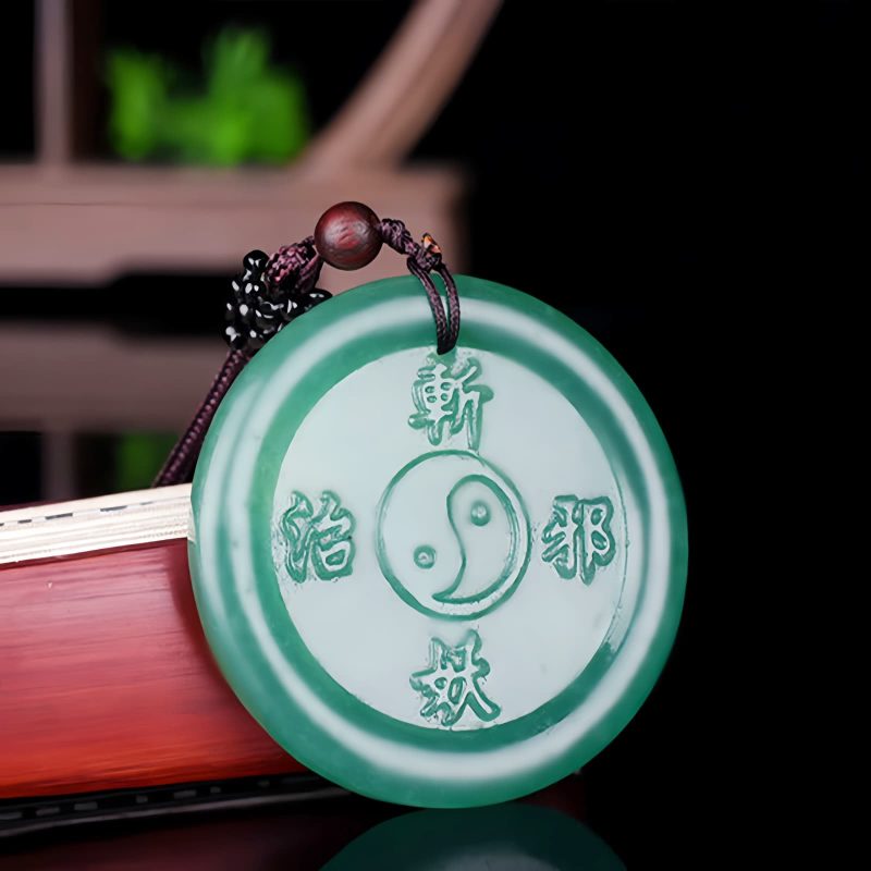 Green Aventurine Yin Yang Pendant Necklace Green Aventurine Yin Yang Pendant Necklace