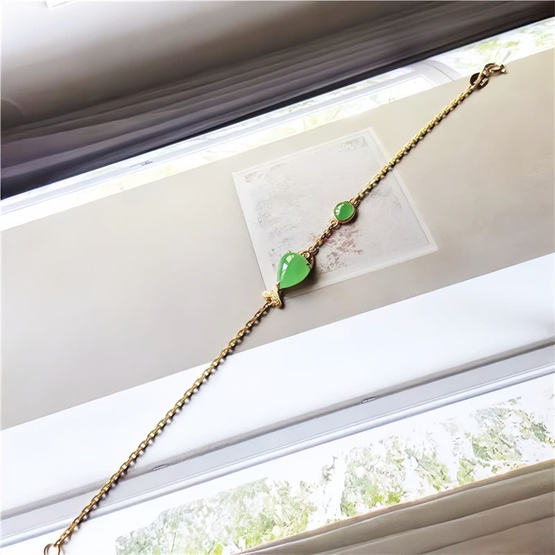 Green Chalcedony Koi Fish Strength Bracelet Green Chalcedony Koi Fish Strength Bracelet