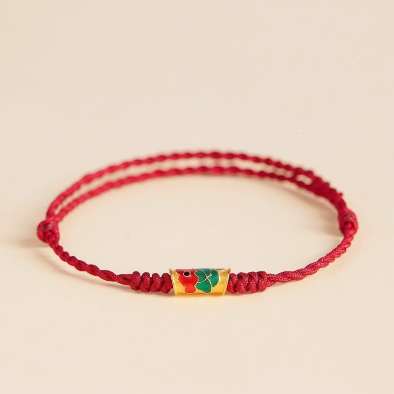 Pulsera Koi de la Fortuna Hecha a Mano Handcrafted Koi Fish Wealth Bracelet