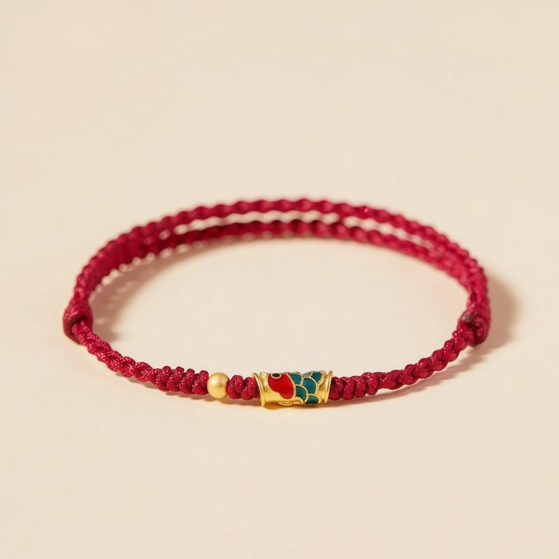 Pulsera Koi de la Fortuna Hecha a Mano Handcrafted Koi Fish Wealth Bracelet