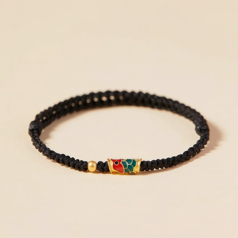 Pulsera Koi de la Fortuna Hecha a Mano Handcrafted Koi Fish Wealth Bracelet