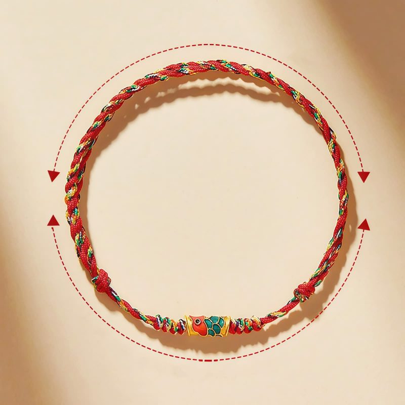 Pulsera Koi de la Fortuna Hecha a Mano Handcrafted Koi Fish Wealth Bracelet