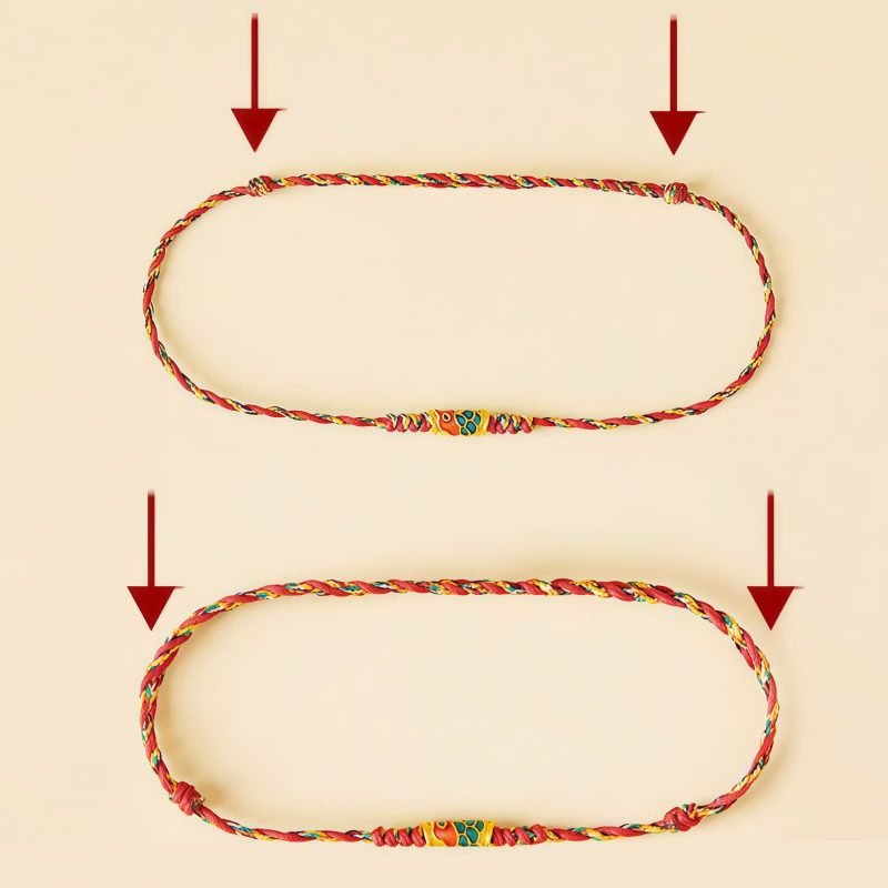 Pulsera Koi de la Fortuna Hecha a Mano Handcrafted Koi Fish Wealth Bracelet