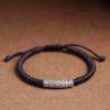 Handmade 999 Sterling Silver Om Mani Padme Hum Luck Bracelet Handmade 999 Sterling Silver Om Mani Padme Hum Luck Bracelet