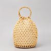 Bolso de Cuentas de Madera con Asa de Bambú Tejido a Mano Handwoven Wooden Beads Bamboo Handle Bag