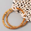 Bolso de Cuentas de Madera con Asa de Bambú Tejido a Mano Handwoven Wooden Beads Bamboo Handle Bag