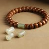 Natural Abelia Wood Hetian Jade Evil Spirits Warding Bracelet Natural Abelia Wood Hetian Jade Evil Spirits Warding Bracelet