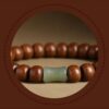 Natural Abelia Wood Hetian Jade Evil Spirits Warding Bracelet Natural Abelia Wood Hetian Jade Evil Spirits Warding Bracelet