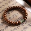Natural Abelia Wood Hetian Jade Evil Spirits Warding Bracelet Natural Abelia Wood Hetian Jade Evil Spirits Warding Bracelet