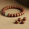 Natural Abelia Wood Hetian Jade Evil Spirits Warding Bracelet Natural Abelia Wood Hetian Jade Evil Spirits Warding Bracelet