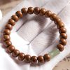 Natural Abelia Wood Hetian Jade Evil Spirits Warding Bracelet Natural Abelia Wood Hetian Jade Evil Spirits Warding Bracelet