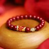 Natural Cinnabar Koi Fish Blessing Bracelet Natural Cinnabar Koi Fish Blessing Bracelet