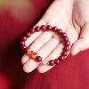 Natural Cinnabar Koi Fish Blessing Bracelet Natural Cinnabar Koi Fish Blessing Bracelet