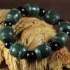 Pulsera de Jade Cian Natural para la Sanación Natural Cyan Jade Healing Bracelet