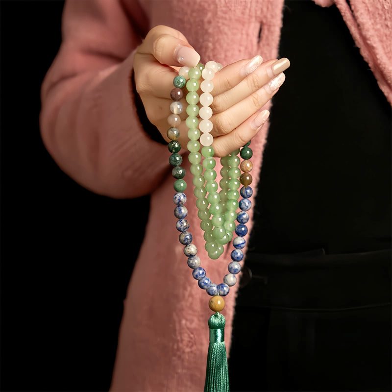 Natural Green Aventurine Luck Bracelet with 108 Beads Natural Green Aventurine Luck Bracelet with 108 Beads