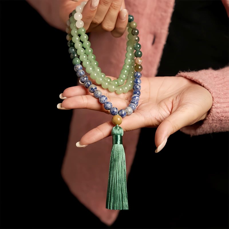 Natural Green Aventurine Luck Bracelet with 108 Beads Natural Green Aventurine Luck Bracelet with 108 Beads