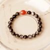 Natural Silver Sheen Obsidian Koi Fish Bracelet Natural Silver Sheen Obsidian Koi Fish Bracelet