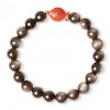 Natural Silver Sheen Obsidian Koi Fish Bracelet Natural Silver Sheen Obsidian Koi Fish Bracelet