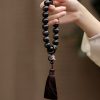 Natural Silver Sheen Obsidian Lion Wrist Mala Natural Silver Sheen Obsidian Lion Wrist Mala