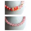 Natürliches Erdbeerquarz & Zinnober Koi-Fisch Armband Natural Strawberry Quartz Cinnabar Koi Fish Bracelet