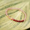 Natürliches Erdbeerquarz & Zinnober Koi-Fisch Armband Natural Strawberry Quartz Cinnabar Koi Fish Bracelet