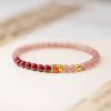 Natürliches Erdbeerquarz & Zinnober Koi-Fisch Armband Natural Strawberry Quartz Cinnabar Koi Fish Bracelet