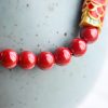 Natürliches Erdbeerquarz & Zinnober Koi-Fisch Armband Natural Strawberry Quartz Cinnabar Koi Fish Bracelet