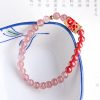 Natürliches Erdbeerquarz & Zinnober Koi-Fisch Armband Natural Strawberry Quartz Cinnabar Koi Fish Bracelet