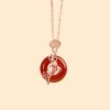 Red Agate Koi Fish Pendant Necklace Red Agate Koi Fish Pendant Necklace
