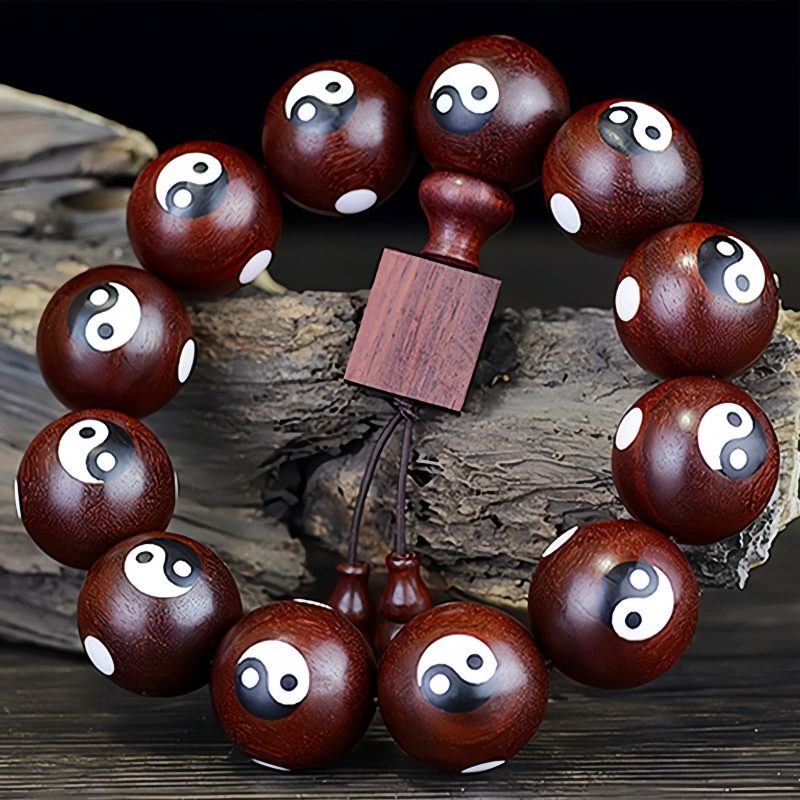 Red Sandalwood Yin Yang Harmony Bracelet Red Sandalwood Yin Yang Harmony Bracelet