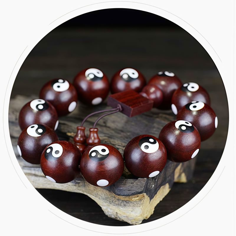 Red Sandalwood Yin Yang Harmony Bracelet Red Sandalwood Yin Yang Harmony Bracelet