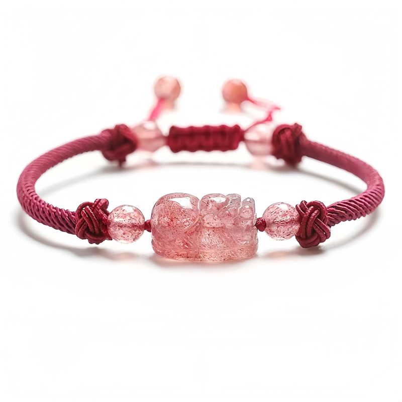 Strawberry Quartz PiXiu Protection Bracelet Strawberry Quartz PiXiu Protection Bracelet