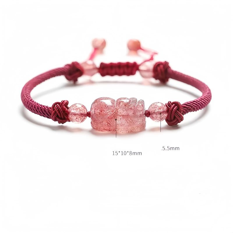 Strawberry Quartz PiXiu Protection Bracelet Strawberry Quartz PiXiu Protection Bracelet