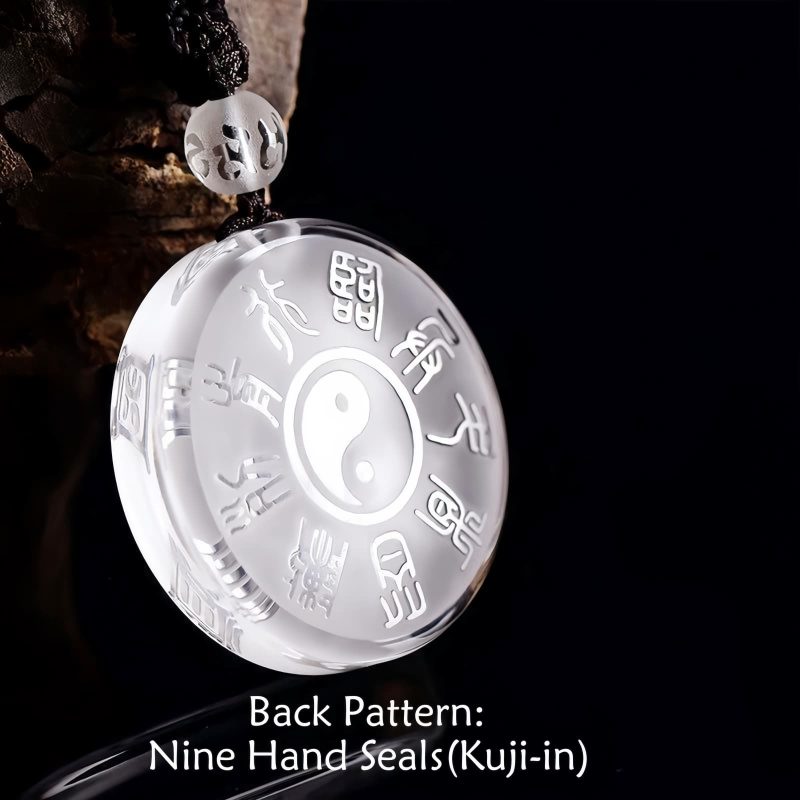 Taoist Five Sacred Mountains Yin Yang Liuli Crystal Pendant Taoist Five Sacred Mountains Yin Yang Liuli Crystal Pendant