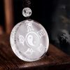 Taoist Five Sacred Mountains Yin Yang Liuli Crystal Pendant Taoist Five Sacred Mountains Yin Yang Liuli Crystal Pendant