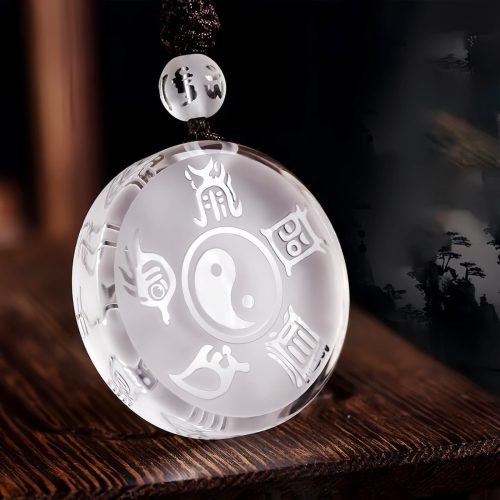 Colgante de Cristal Liuli Yin Yang y las Cinco Montañas Sagradas Taoístas Colgante de Cristal Liuli Yin Yang y las Cinco Montañas Sagradas Taoístas