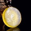 Taoist Five Sacred Mountains Yin Yang Liuli Crystal Pendant Taoist Five Sacred Mountains Yin Yang Liuli Crystal Pendant