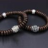 Tibetan Coconut Shell Om Mani Padme Hum Bracelet Tibetan Coconut Shell Om Mani Padme Hum Bracelet