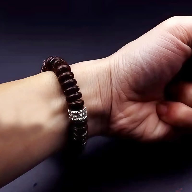 Tibetan Coconut Shell Om Mani Padme Hum Bracelet Tibetan Coconut Shell Om Mani Padme Hum Bracelet